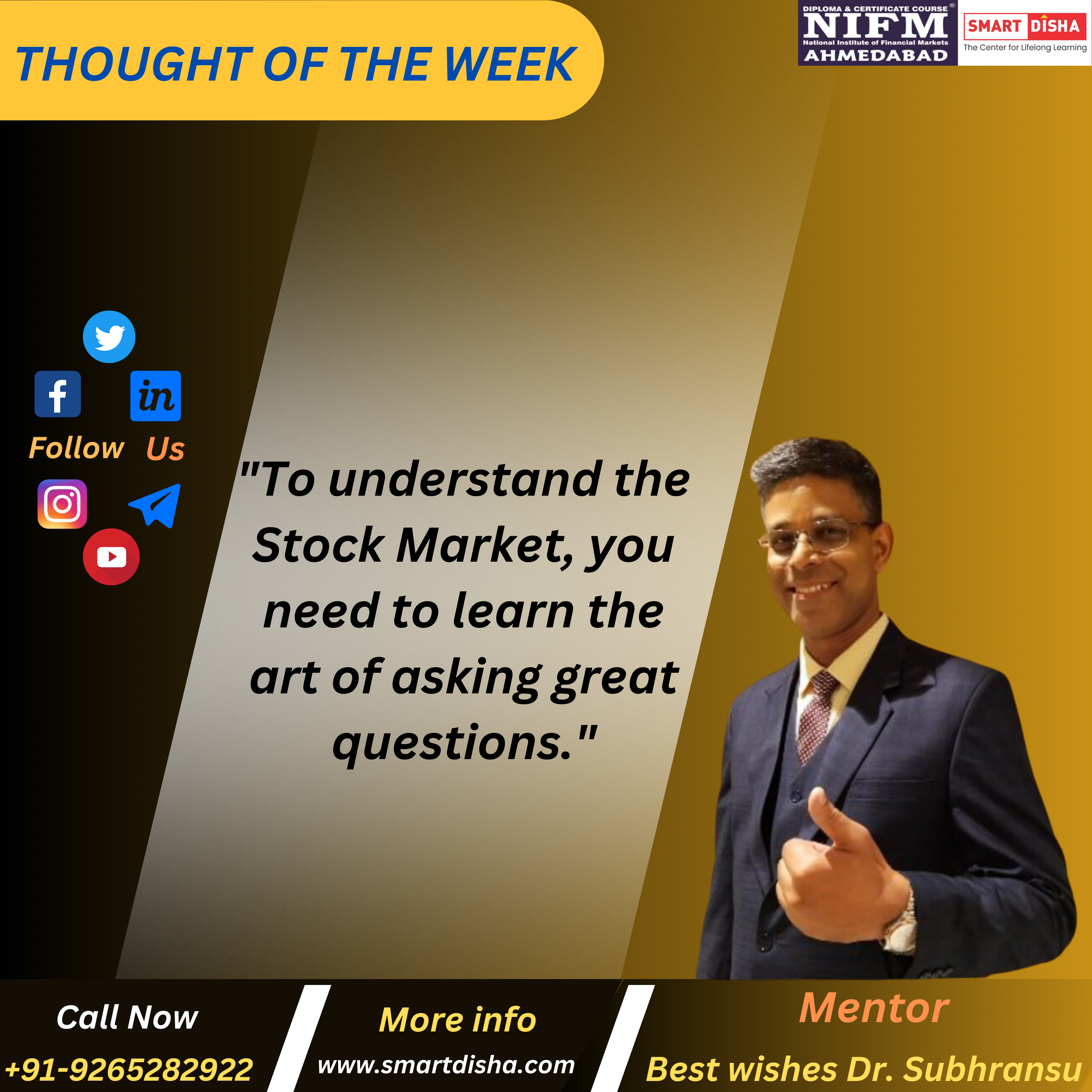 Read more about the article  To understand the Stock Market, you need to learn the art of asking great questions.